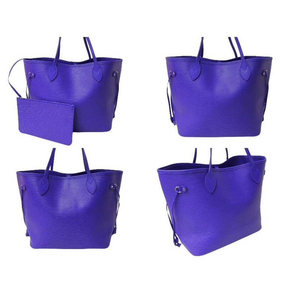 Louis Vuitton bag Neverfull tote pouch purple fig